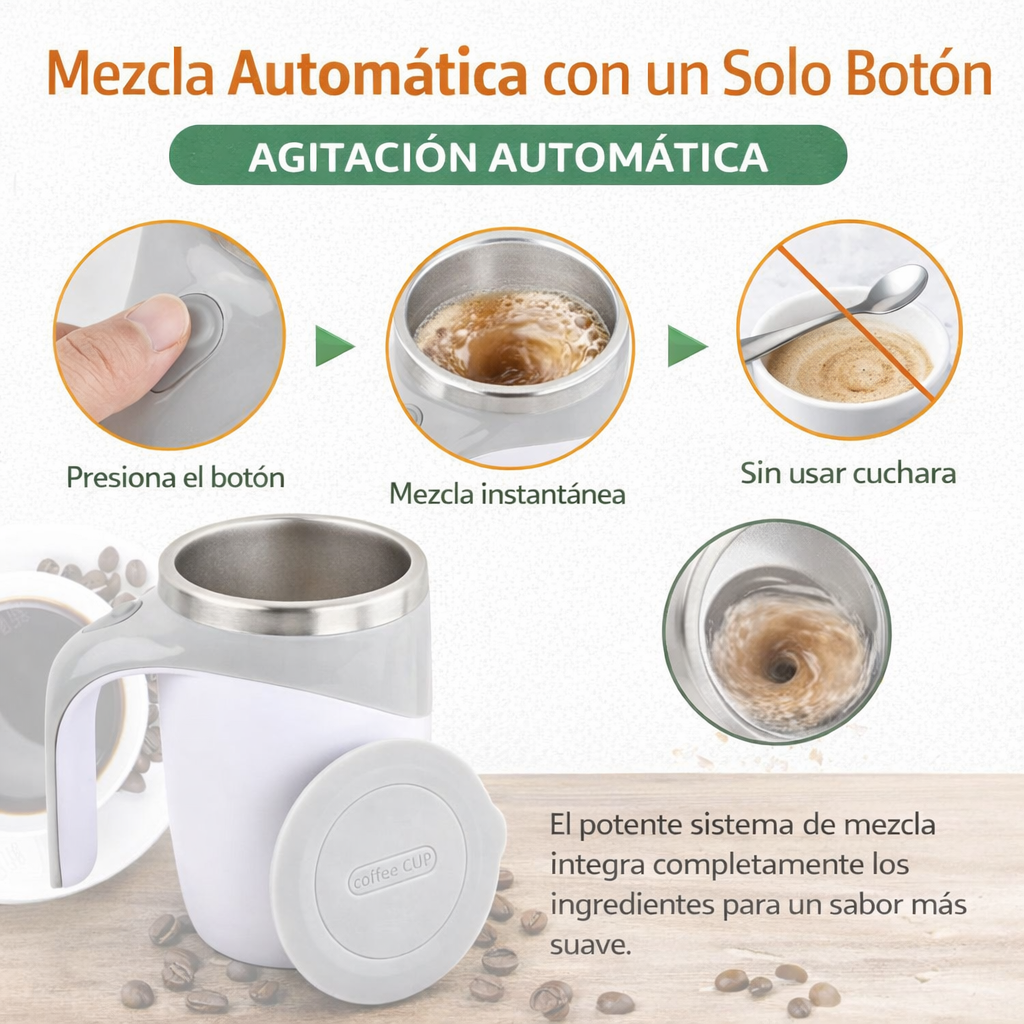 Taza Térmica con Agitador Automatico.