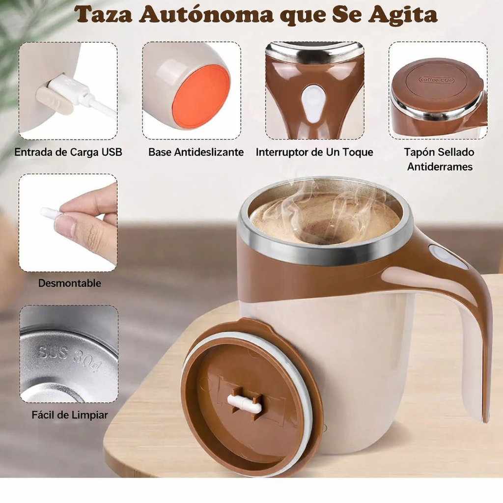 Taza Térmica con Agitador Automatico.